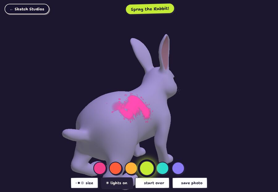 Preview of the Spray the Rabbit game in UV mode