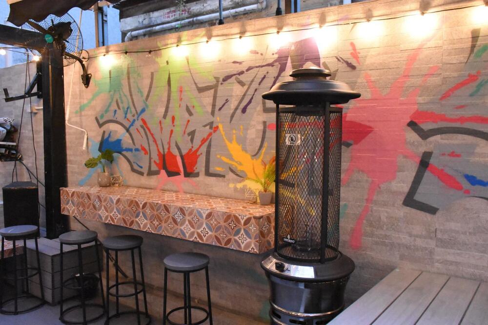 Private rooftop terrace at Sketch Studios in Lan Kwai Fong